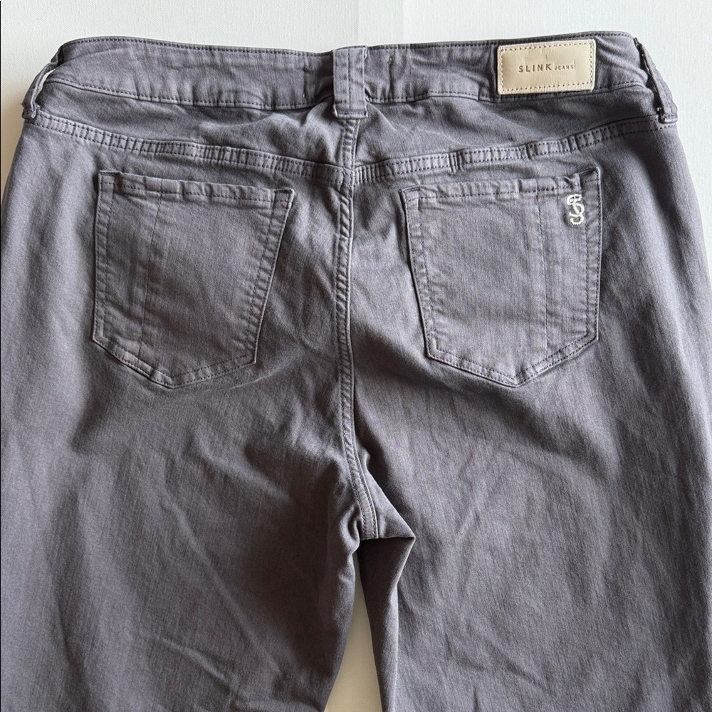 Slink Slim Straight Cropped Black Jeans Womens Size 14 Ankle Stretch - Picture 9 of 9